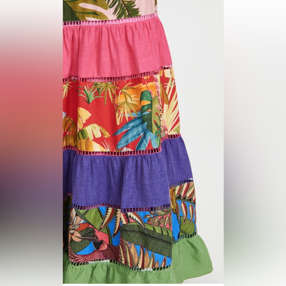 Farm Rio Rainbow Mixed Prints Maxi Dress - Picture 4 of 9